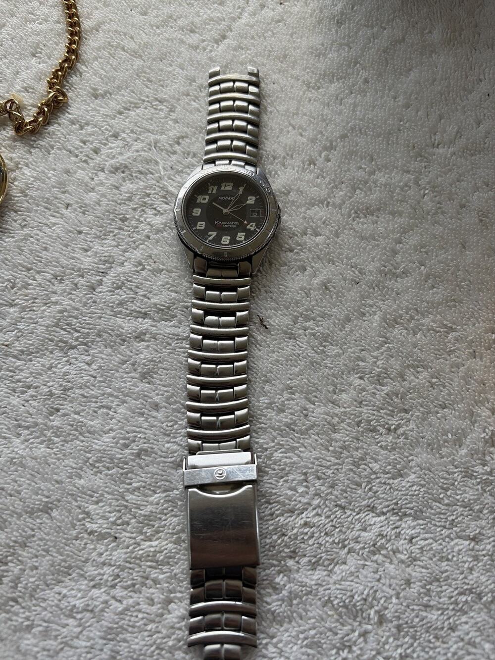 Movado 1881 Kingmatic Automatic. All Stainless Steel See Notes- Will Need Repair